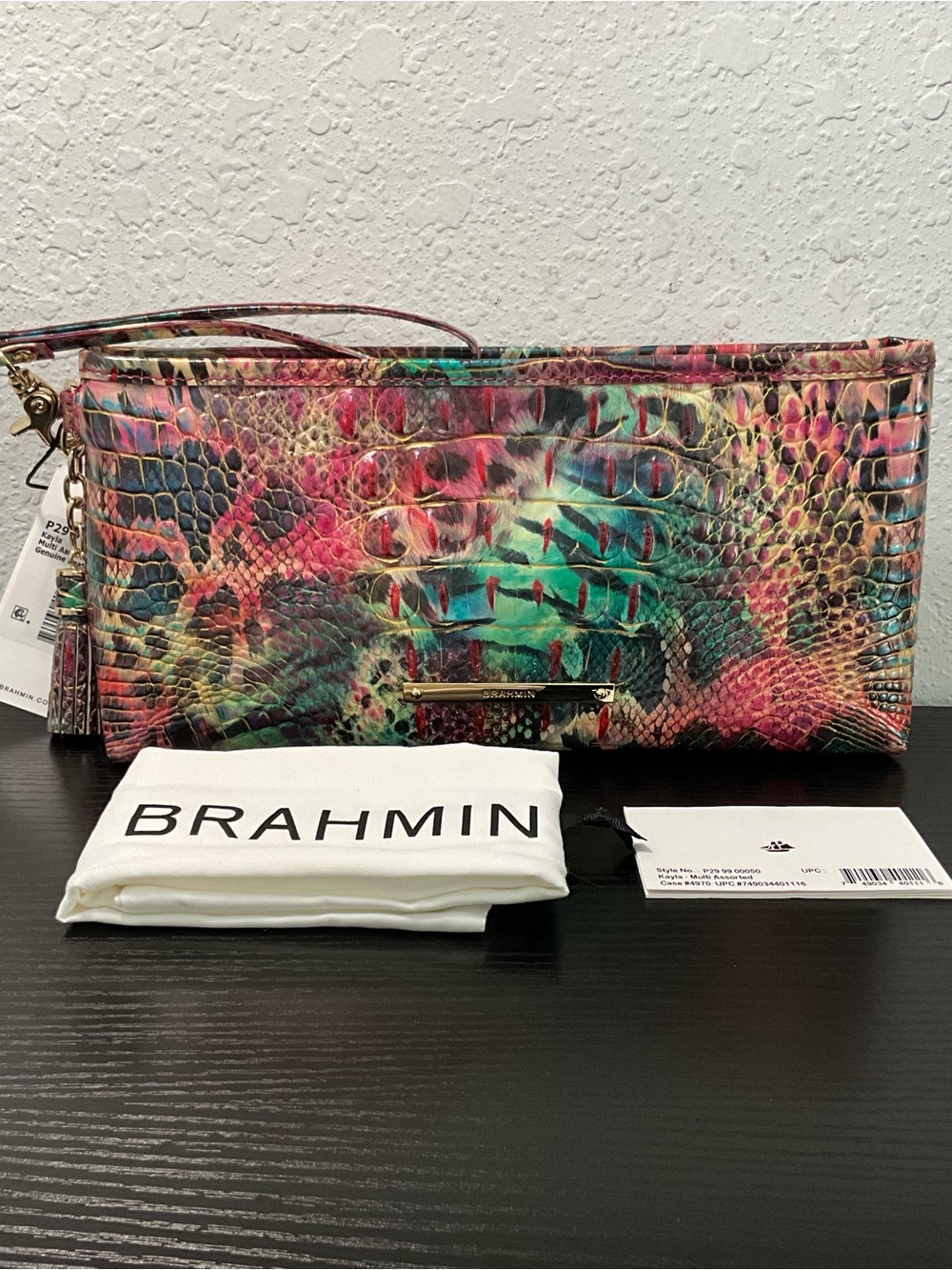 Brahmin Kayla SHAPESHIFTER MELBOURNE Leather Wristlet Clutch NWT